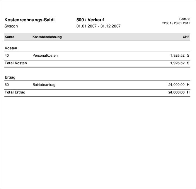 Kostenrechnung