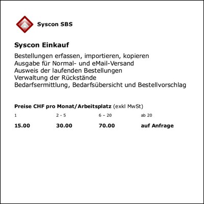 Syscon Einkauf Syscon Einkauf